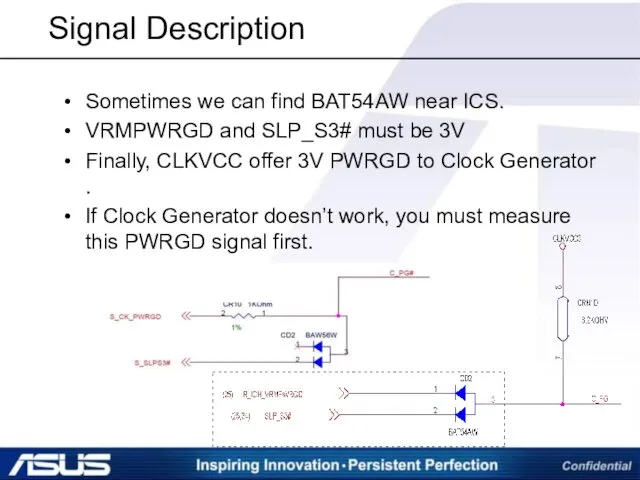 Signal Description Sometimes we can find BAT54AW near ICS. VRMPWRGD and
