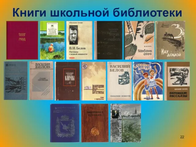 Книги школьной библиотеки