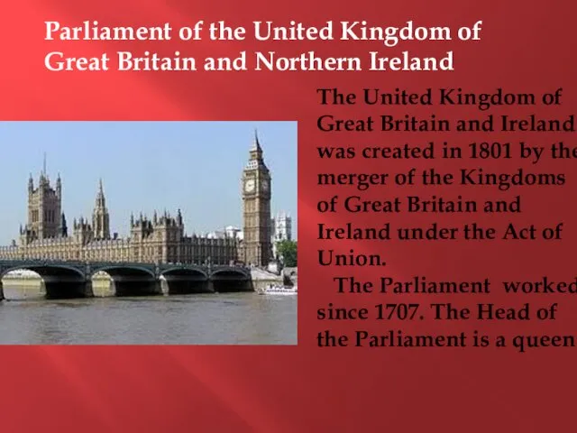 Parliament of the United Kingdom of Great Britain and Northern Ireland