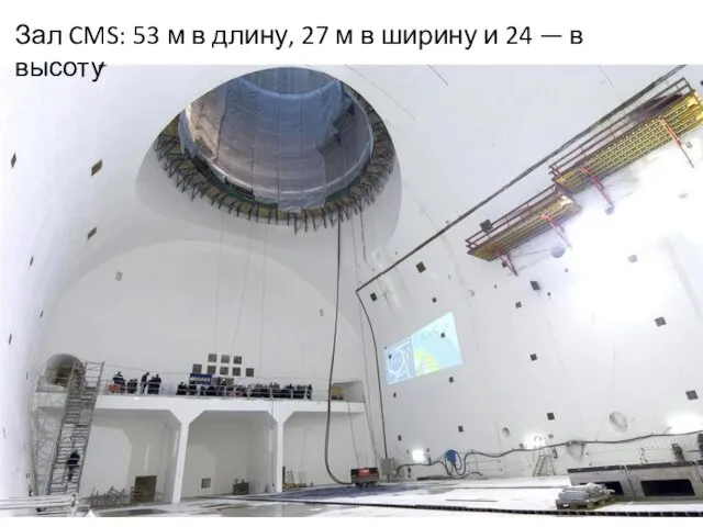 Зал CMS: 53 м в длину, 27 м в ширину и 24 — в высоту