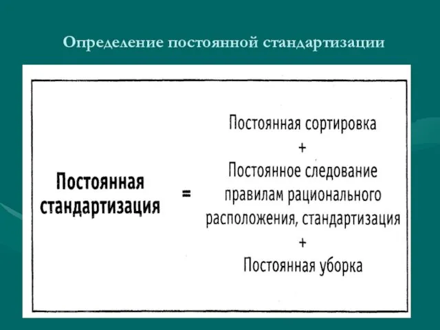 Определение постоянной стандартизации