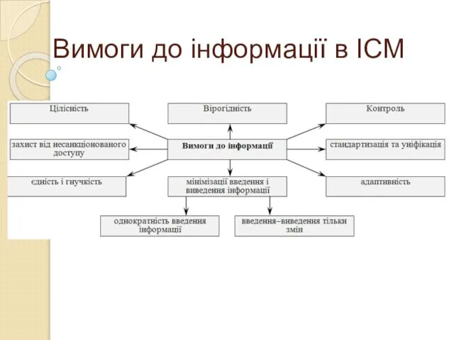 Вимоги до інформації в ІСМ