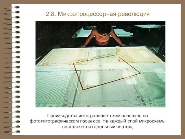 2.8. Микропроцессорная революция Производство интегральных схем основано на фотолитографическом процессе. На