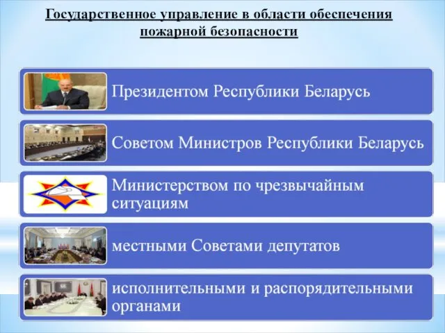 Государственное управление в области обеспечения пожарной безопасности