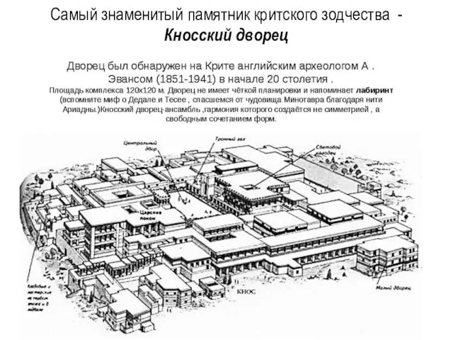 Самый знаменитый памятник критского зодчества - Кносский дворец