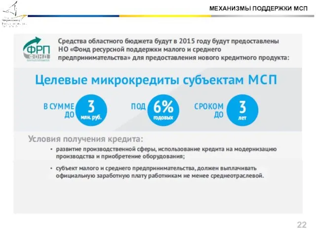 МЕХАНИЗМЫ ПОДДЕРЖКИ МСП