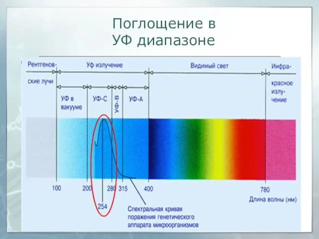 Поглощение в УФ диапазоне