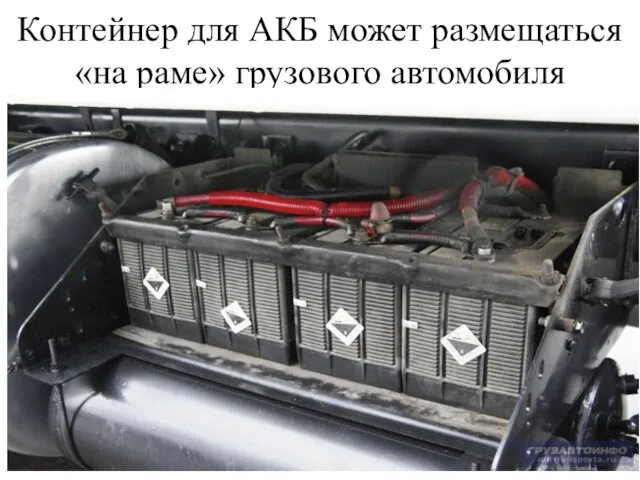 Контейнер для АКБ может размещаться «на раме» грузового автомобиля