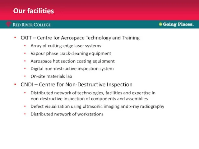 Our facilities CATT – Centre for Aerospace Technology and Training Array