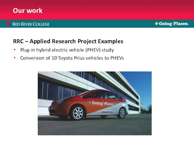 Our work RRC – Applied Research Project Examples Plug-in hybrid electric
