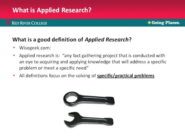 What is Applied Research? What is a good definition of Applied