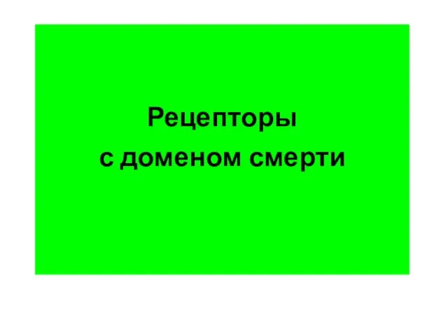 Рецепторы с доменом смерти