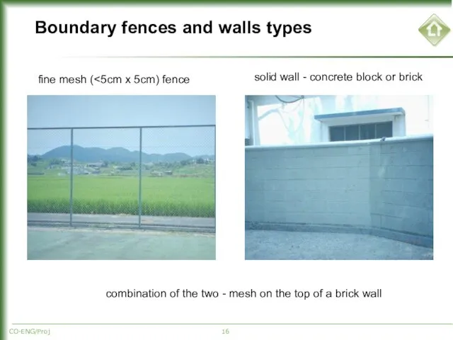 Boundary fences and walls types fine mesh ( solid wall -