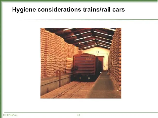 Hygiene considerations trains/rail cars CO-ENG/Proj