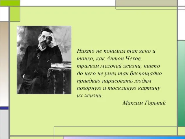 Никто не понимал так ясно и тонко, как Антон Чехов, трагизм