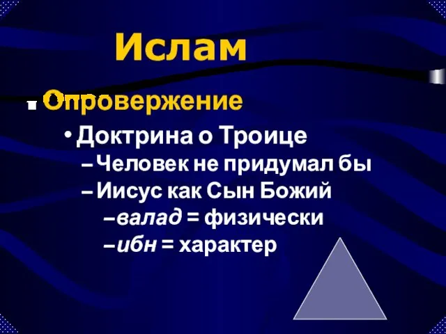 Ислам Опровержение Доктрина о Троице Человек не придумал бы Иисус как