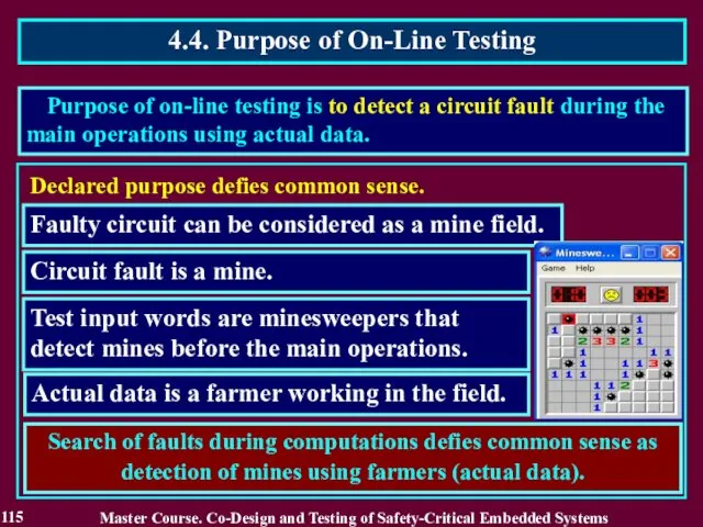 Search of faults during computations defies common sense as detection of