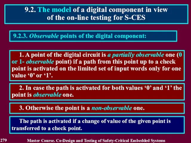 9.2.3. Observable points of the digital component: 1. A point of