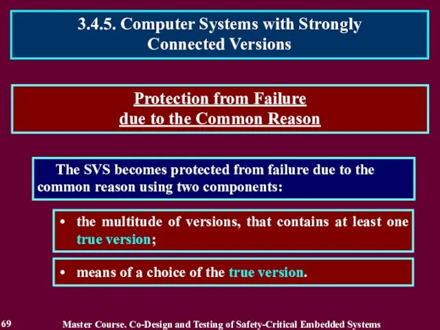 The SVS becomes protected from failure due to the common reason