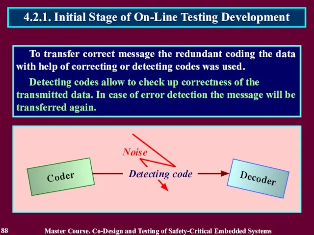 To transfer correct message the redundant coding the data with help