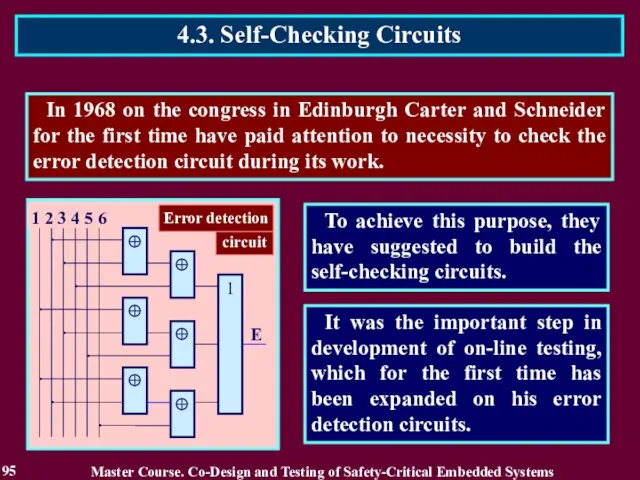 In 1968 on the congress in Edinburgh Carter and Schneider for