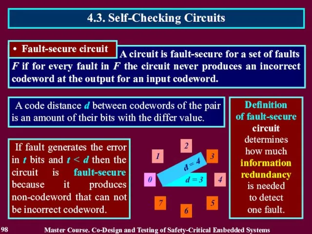 A circuit is fault-secure for a set of faults F if