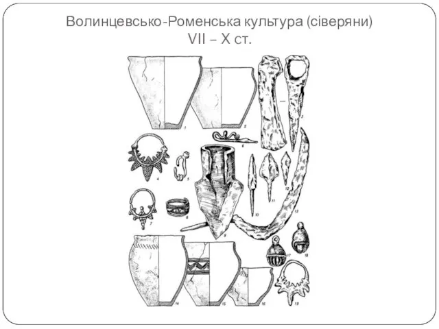 Волинцевсько-Роменська культура (сіверяни) VII – X cт.