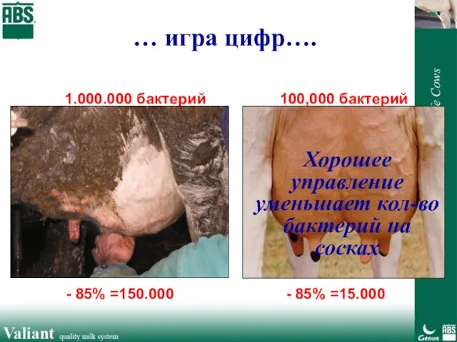 1.000.000 бактерий - 85% =150.000 100,000 бактерий … игра цифр…. -