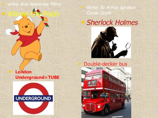 writer Alan Alexander Milne Winnie-the-Pooh Writer Sir Arthur Ignatius Conan Doyle