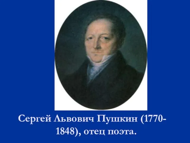 Сергей Львович Пушкин (1770- 1848), отец поэта.