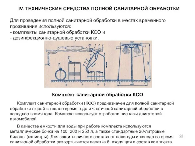 IV. ТЕХНИЧЕСКИЕ СРЕДСТВА ПОЛНОЙ САНИТАРНОЙ ОБРАБОТКИ Для проведения полной санитарной обработки