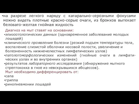 на разрезе легкого наряду с катарально-серозными фокусами можно видеть плотные красно-серые