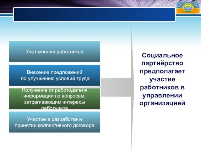 Внесение предложений по улучшению условий труда Получение от работодателя информации по