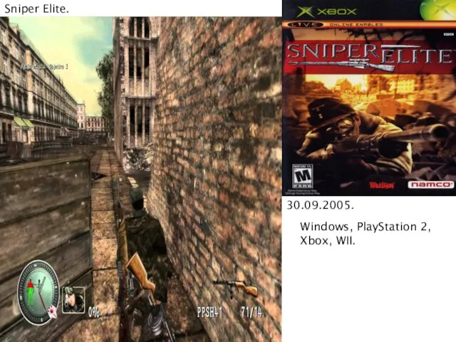 Sniper Elite. 30.09.2005. Windows, PlayStation 2, Xbox, WII.