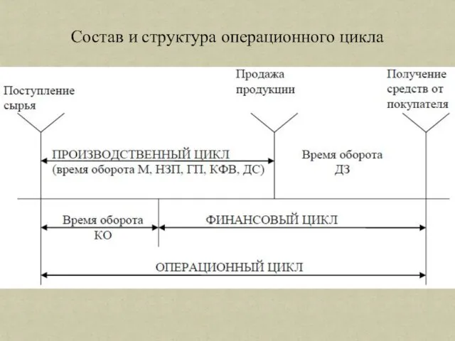 Состав и структура операционного цикла