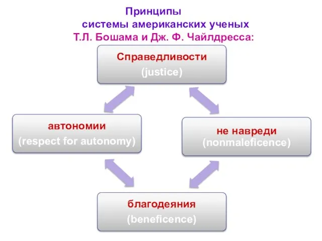 Принципы системы американских ученых Т.Л. Бошама и Дж. Ф. Чайлдресса: