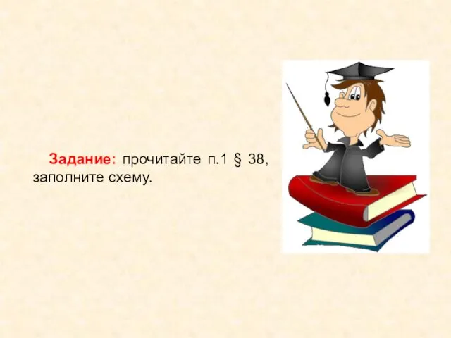 Задание: прочитайте п.1 § 38, заполните схему.