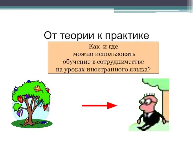 От теории к практике Как и где можно использовать обучение в сотрудничестве на уроках иностранного языка?