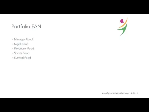 Portfolio FAN Manager Food Night Food Fit4Love+ Food Sports Food Survival Food