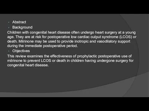 Abstract Background Children with congenital heart disease often undergo heart surgery