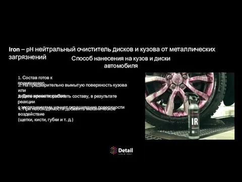 Очистка дисков и кузова автомобиля Iron – pH нейтральный очиститель дисков