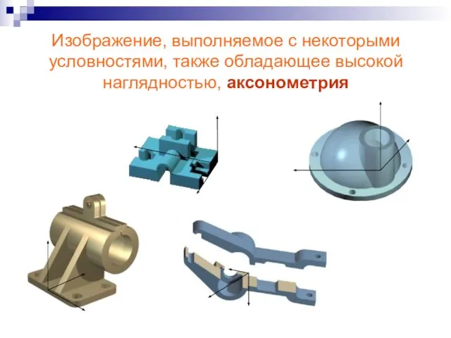 Изображение, выполняемое с некоторыми условностями, также обладающее высокой наглядностью, аксонометрия