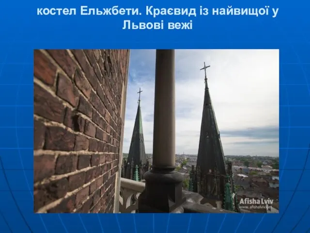 костел Ельжбети. Краєвид із найвищої у Львові вежі