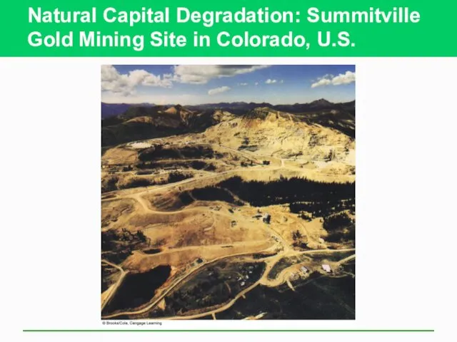 Natural Capital Degradation: Summitville Gold Mining Site in Colorado, U.S.