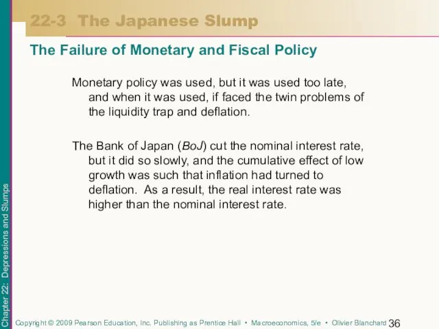 Monetary policy was used, but it was used too late, and