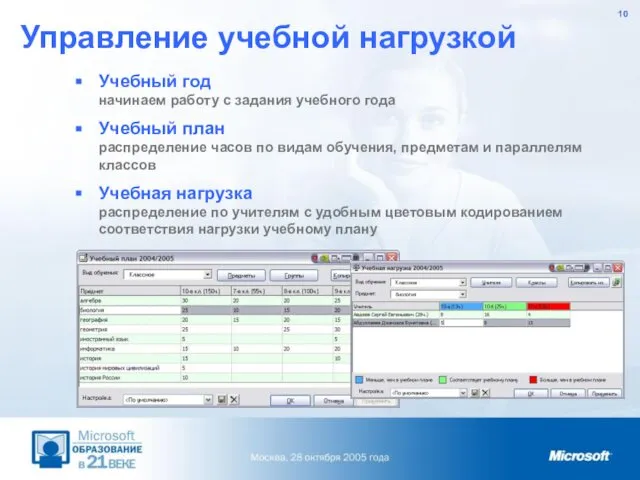 Управление учебной нагрузкой Учебный год начинаем работу с задания учебного года