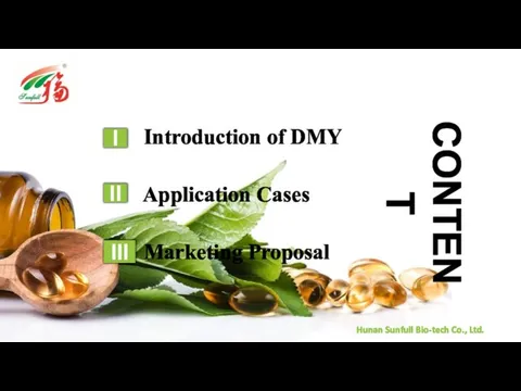 Introduction of DMY Application Cases Marketing Proposal CONTENT I II III