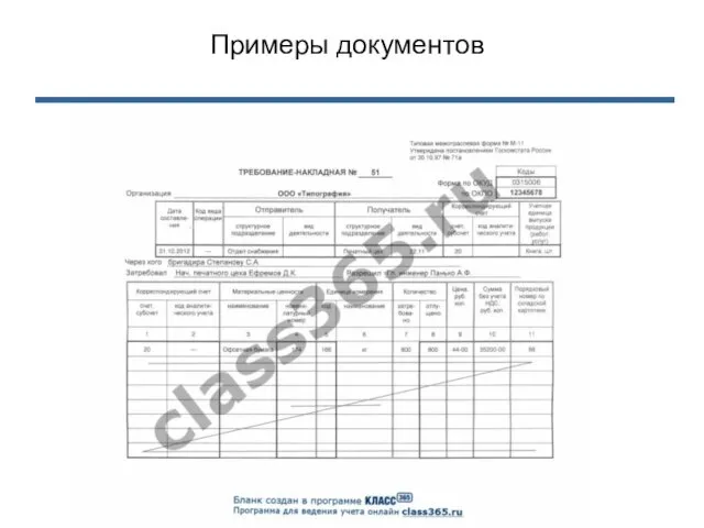 Примеры документов