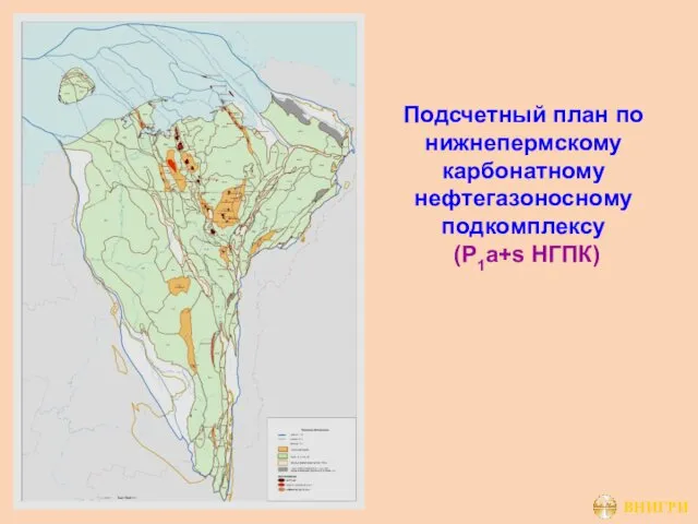 Подсчетный план по нижнепермскому карбонатному нефтегазоносному подкомплексу (P1a+s НГПК)