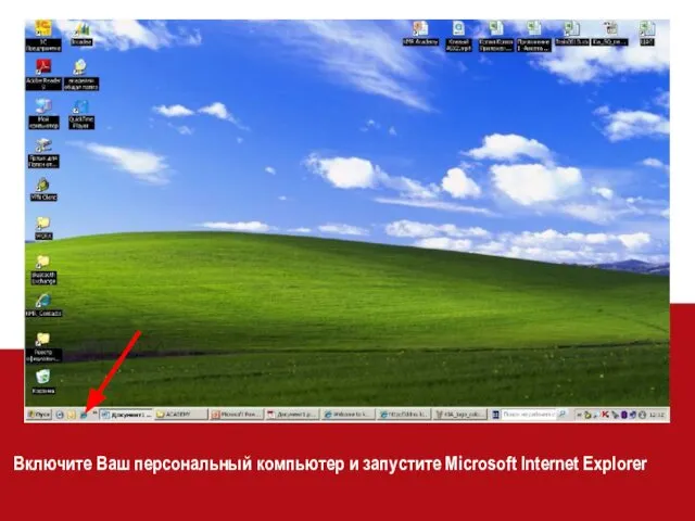 Включите Ваш персональный компьютер и запустите Microsoft Internet Explorer